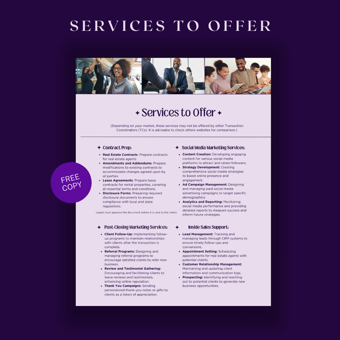 Services to Offer